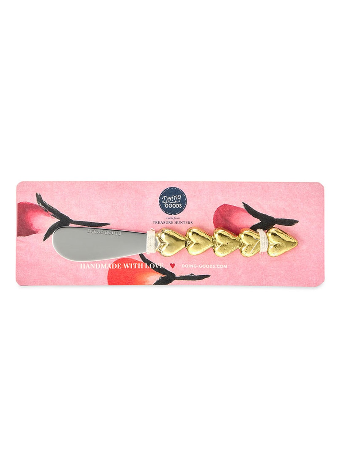 Doing Goods Holly Heart botermes 14,5 cm - achterkant 4 brons