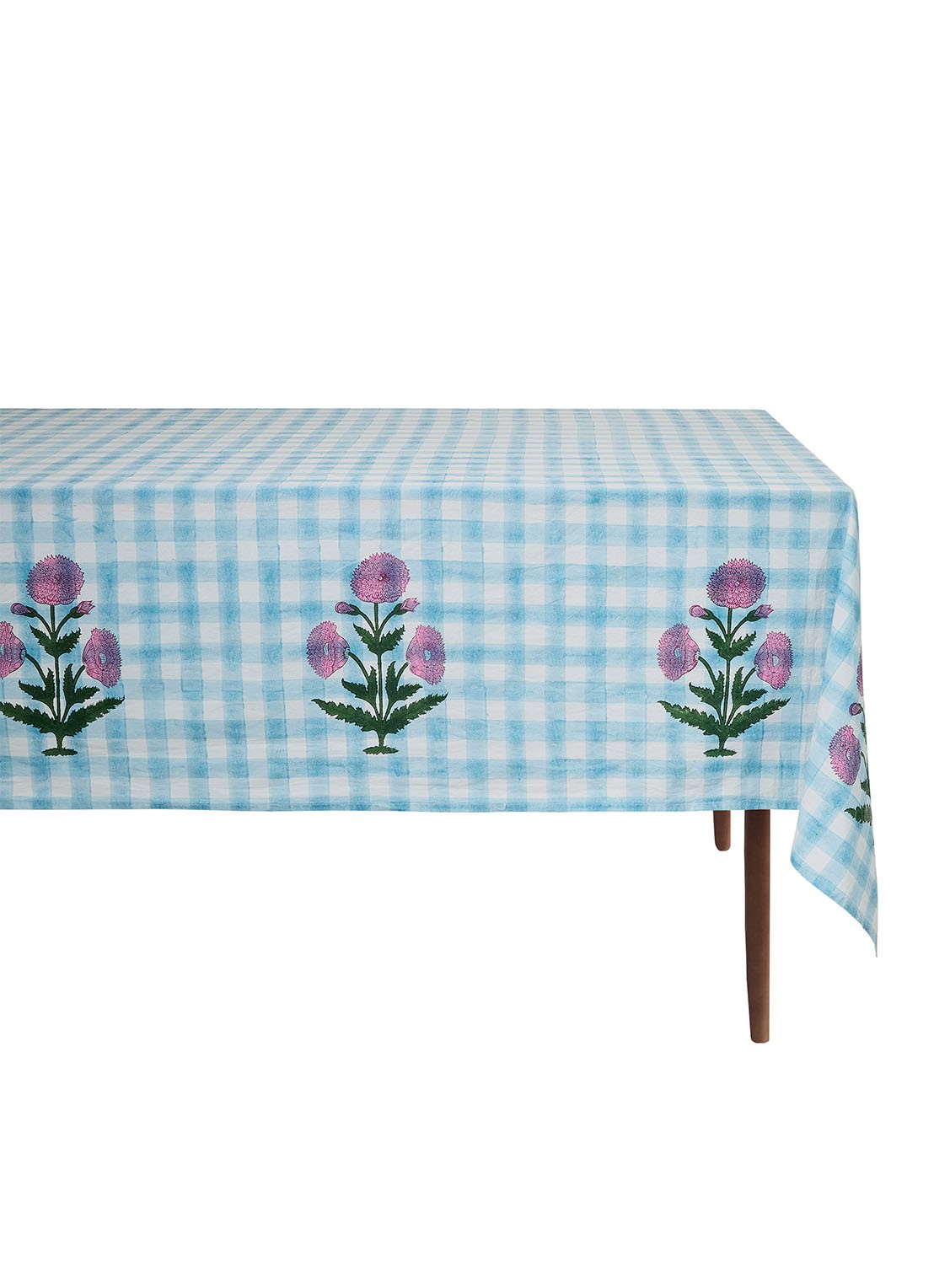 Doing Goods Iris tafelkleed 160 x 350 cm - voorkant blauw