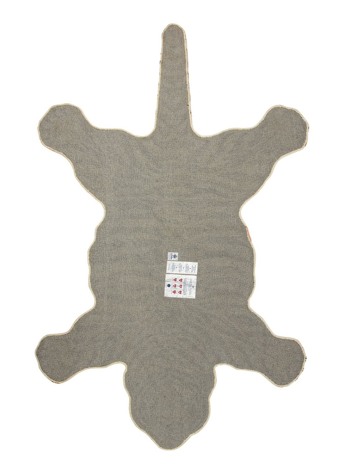Doing Goods Jill Tiger Large vloerkleed 150 x 90 cm  - achterkant 3 beige