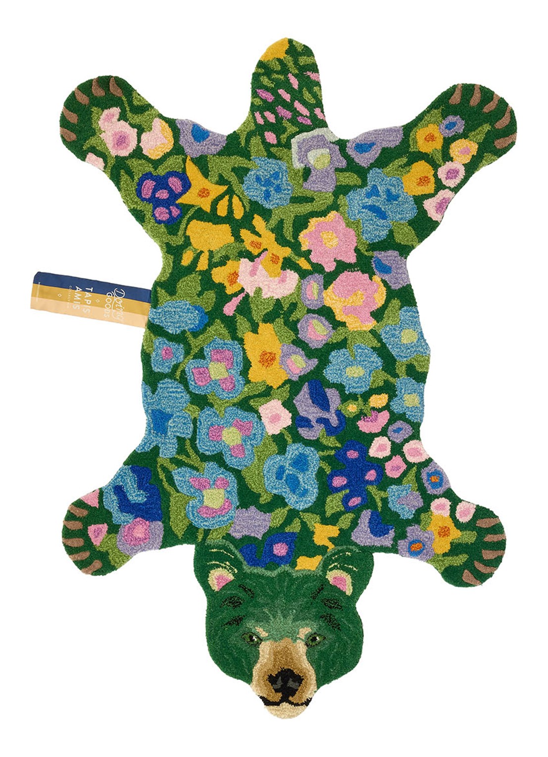 Doing Goods Josie Jardin Beer vloerkleed - voorkant groen