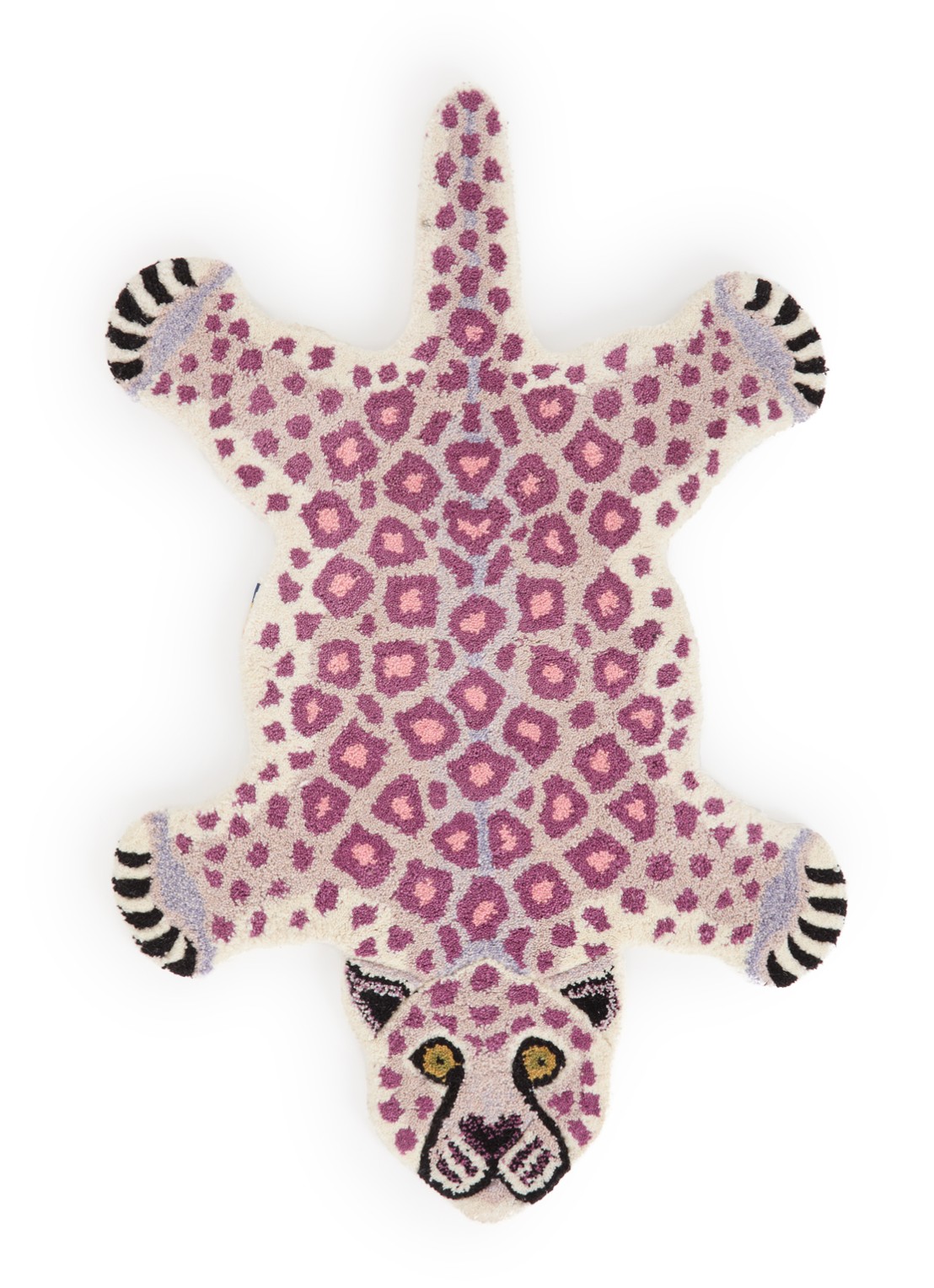 Doing Goods Lilly Leopard Small vloerkleed 90 x 60 cm - voorkant lila
