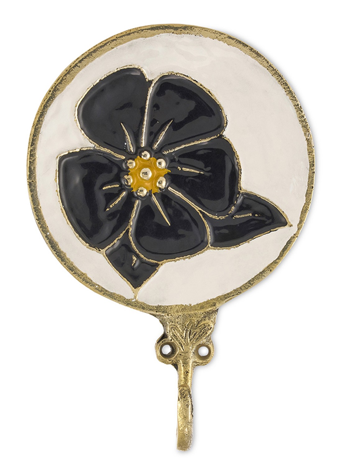 Doing Goods Lina Flower wandhaak 16,5 cm - detail 3 goud