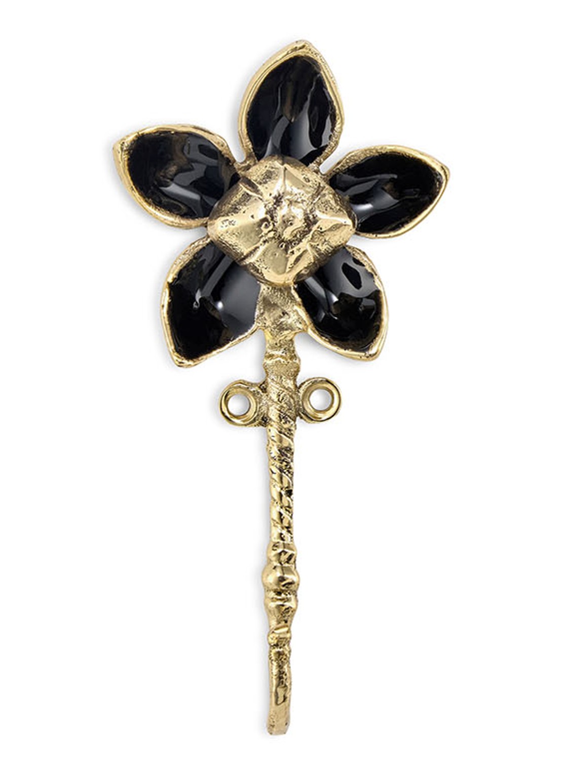 Doing Goods Liv Flower wandhaak 13 cm - achterkant brons