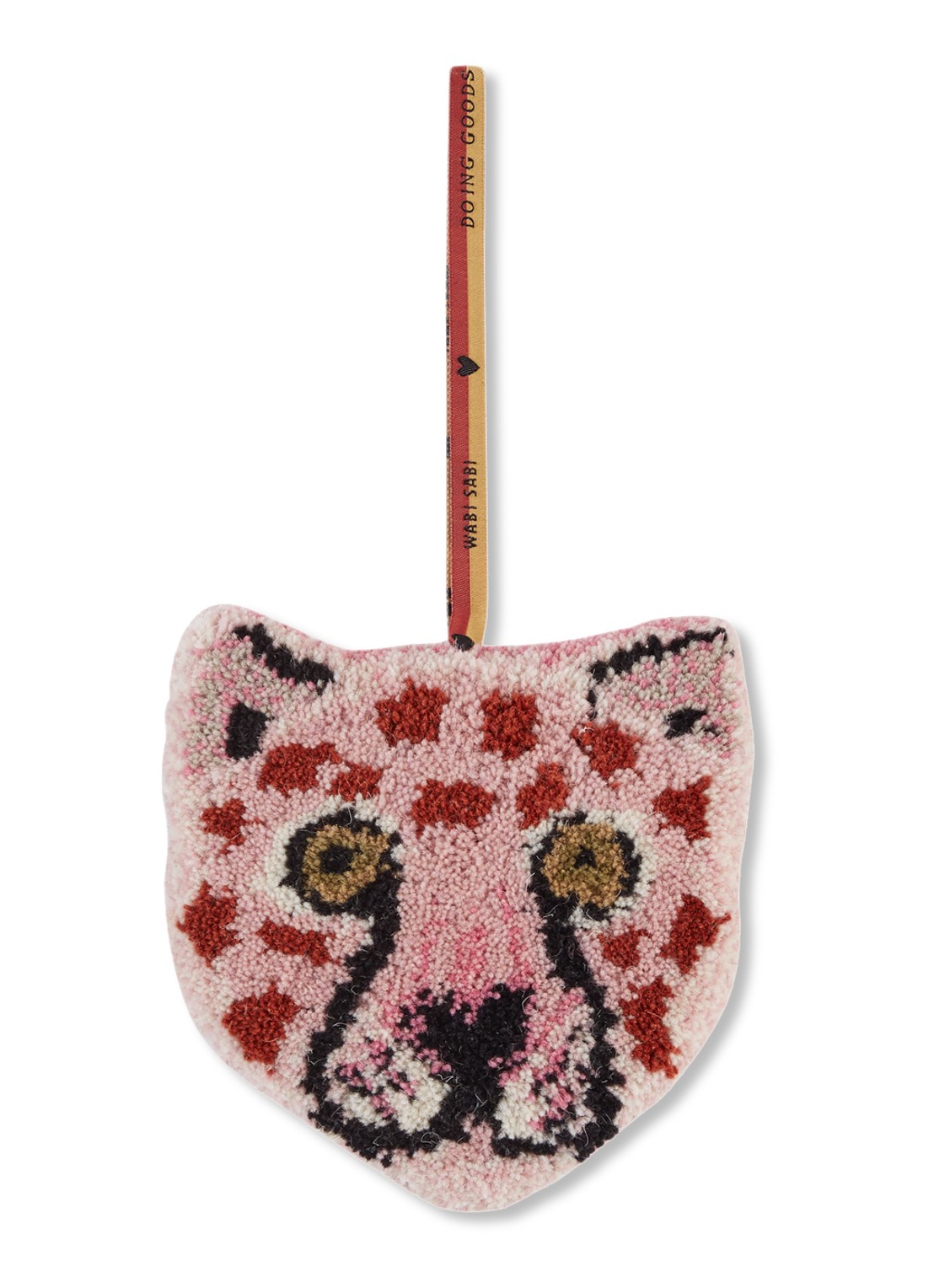Doing Goods Loony Leopard cub hanger 17 cm - voorkant roze