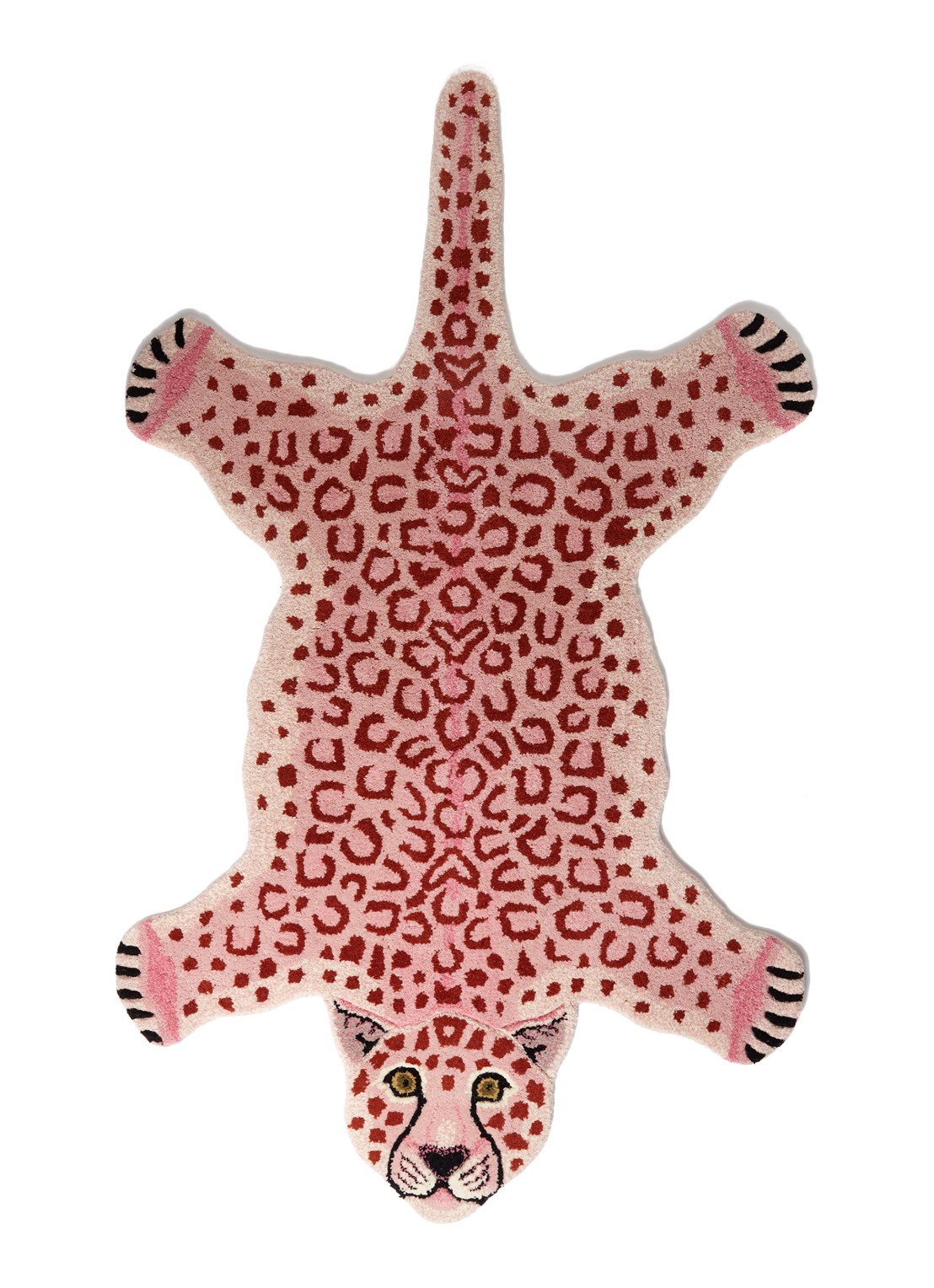 Doing Goods Loony Leopard vloerkleed large 90 x 150 cm - voorkant 2 roze