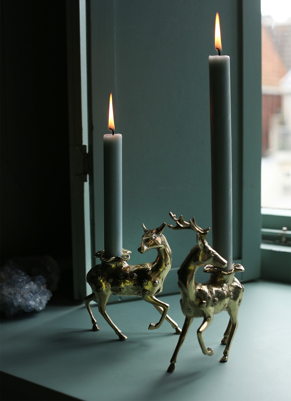 Doing Goods Lovely Deer kandelaar set van 2 - detail 5 goud