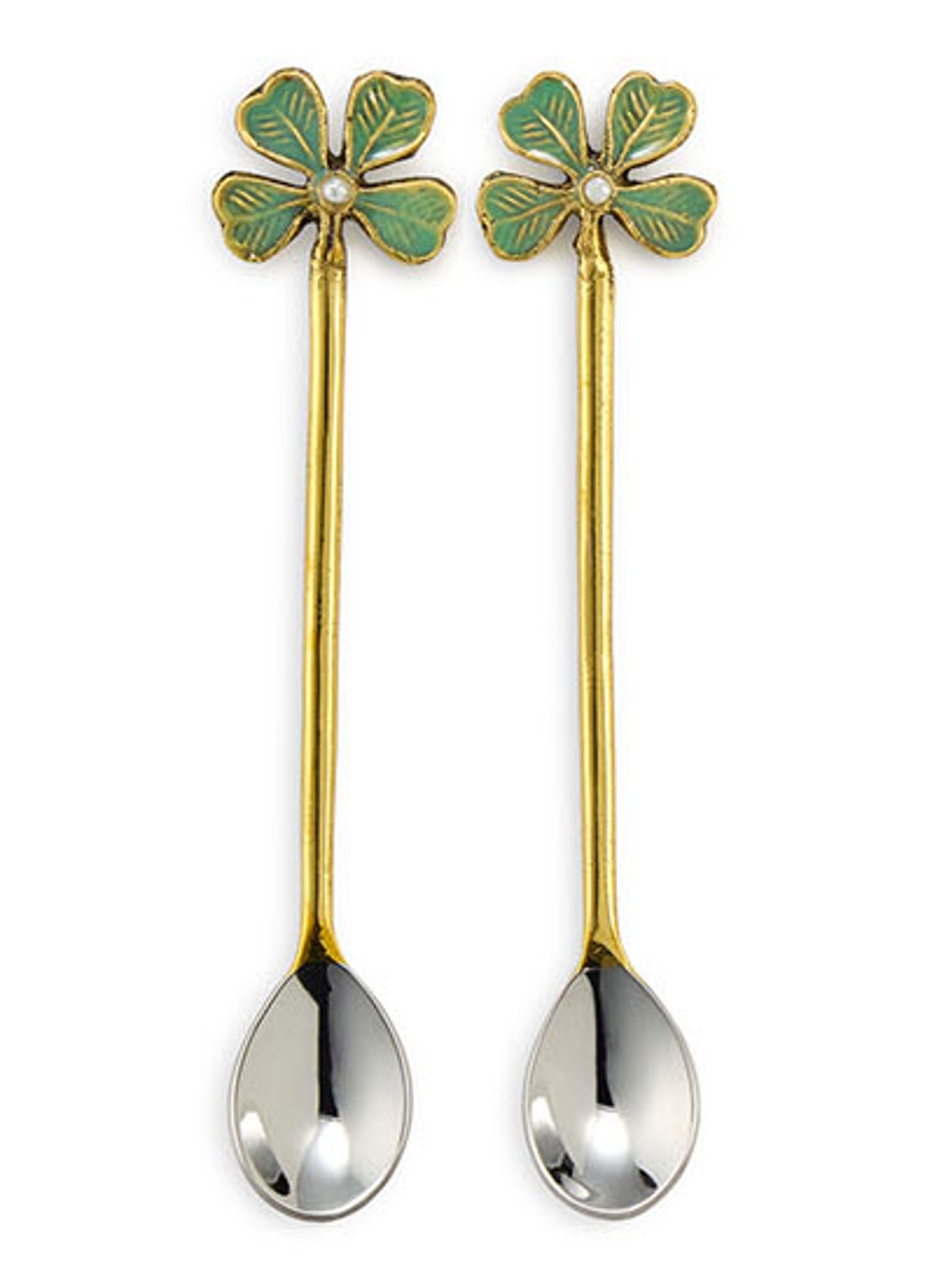 Doing Goods Lucky Clover theelepel 2-delig - voorkant brons
