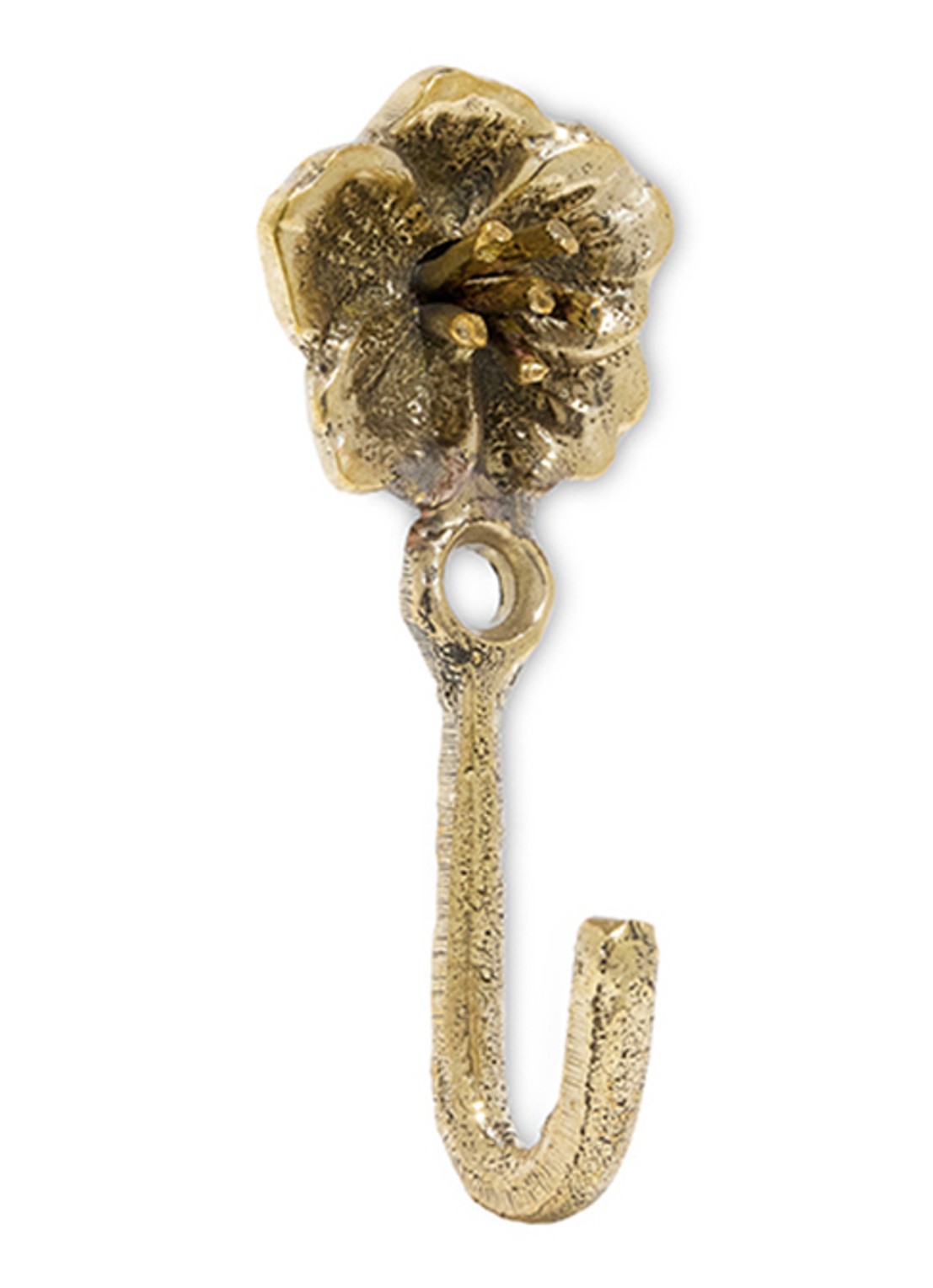 Doing Goods Maisie Flower Mini wandhaak 5 cm - voorkant 3 goud