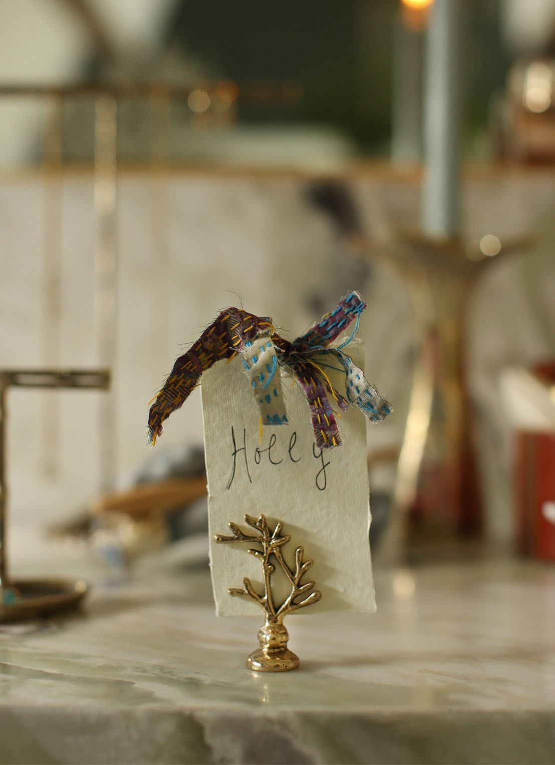 Doing Goods Marie Coral kaarthouder 6 cm - detail 3 goud