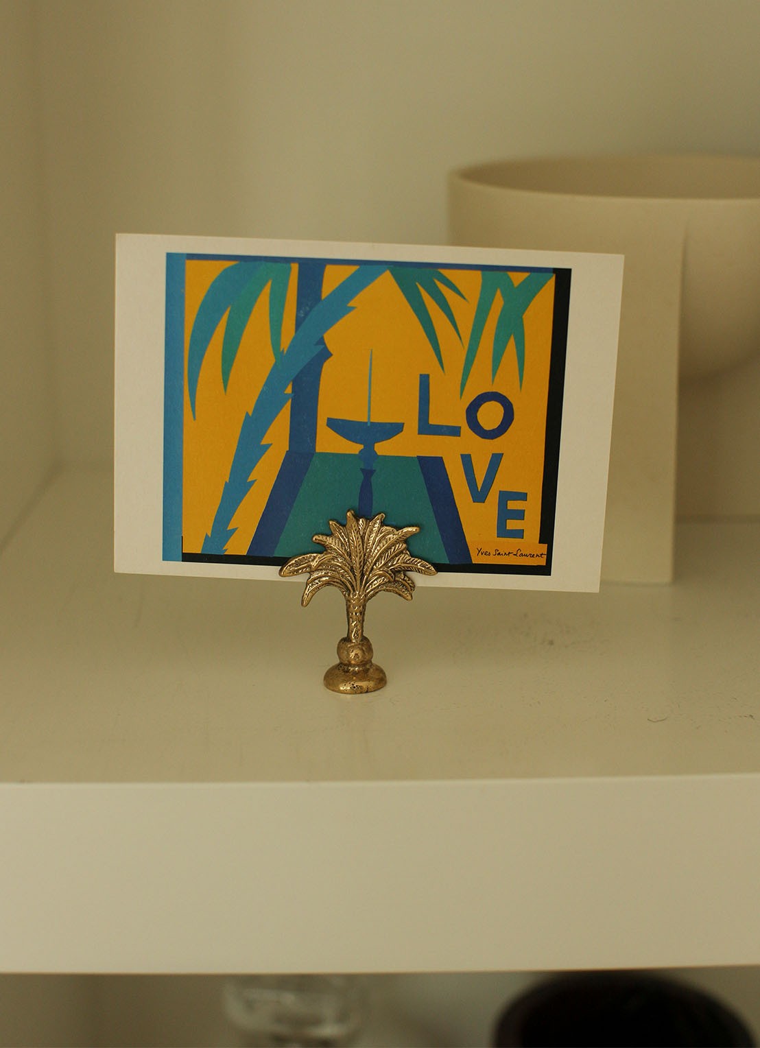 Doing Goods Marlin Palm kaarthouder 5,5 cm - voorkant 2 goud