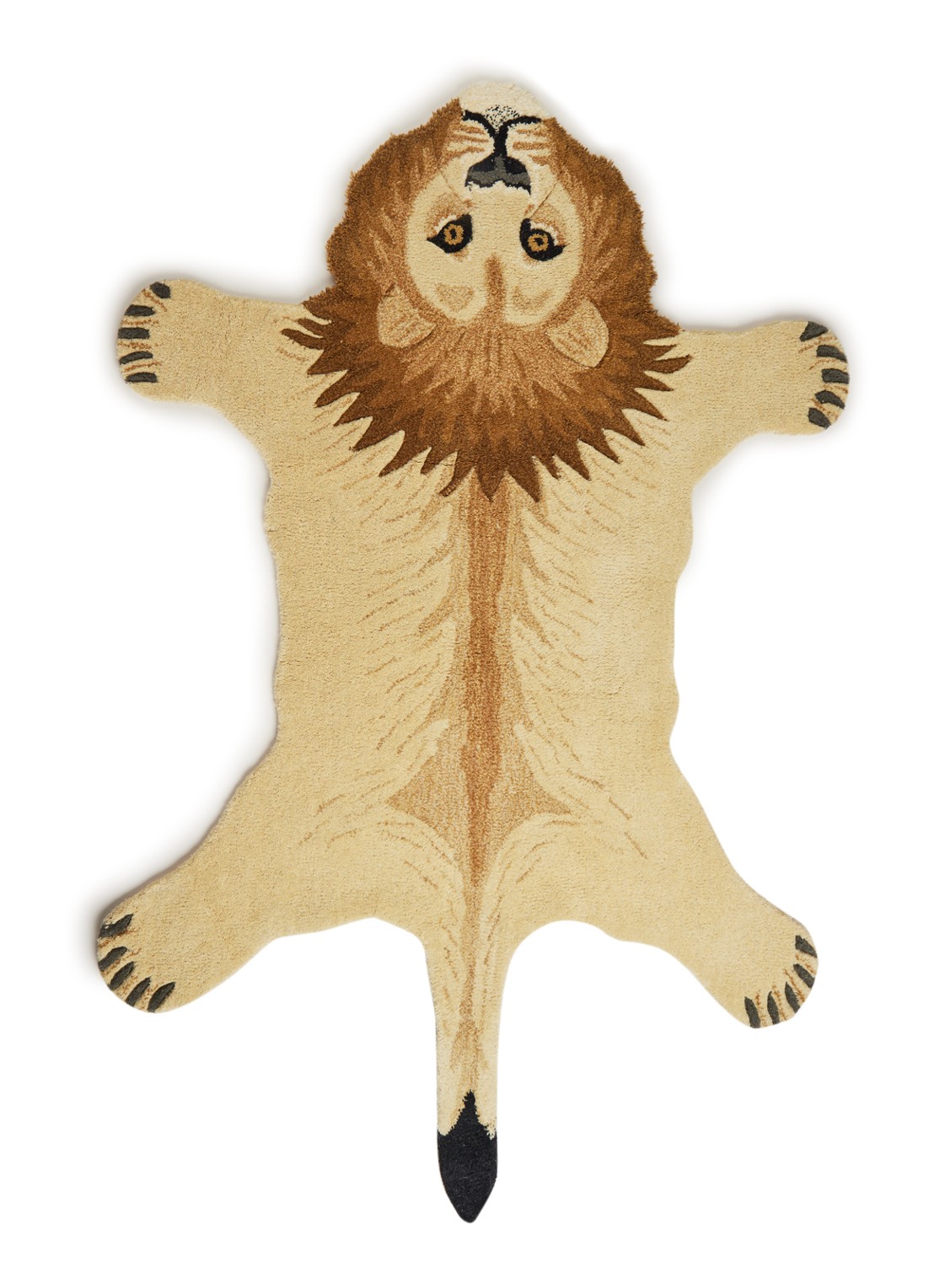 Doing Goods Moody Lion L vloerkleed 150 x 98 cm - voorkant beige