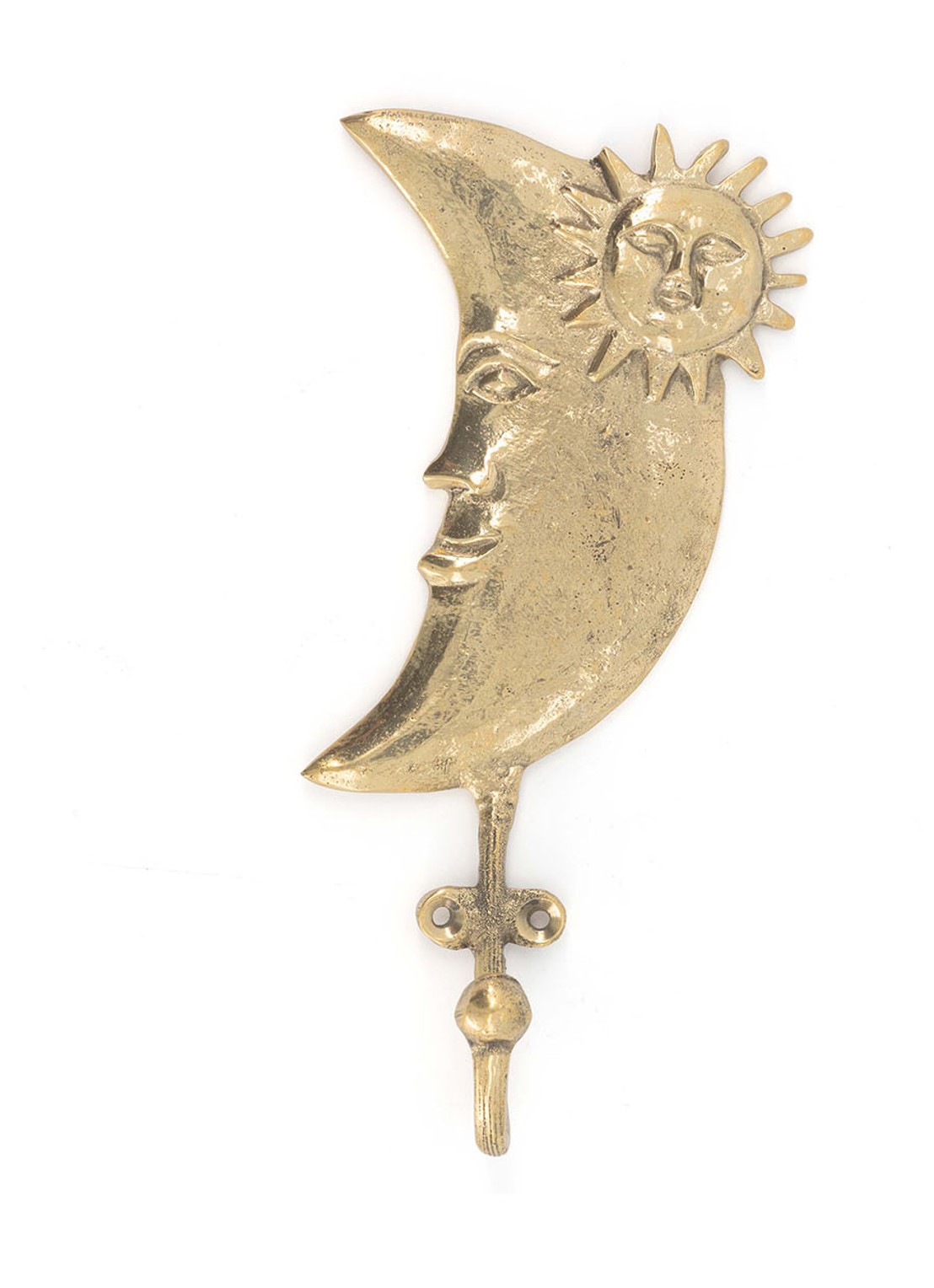 Doing Goods Morgan Maan wandhaak 15 cm - achterkant 2 goud