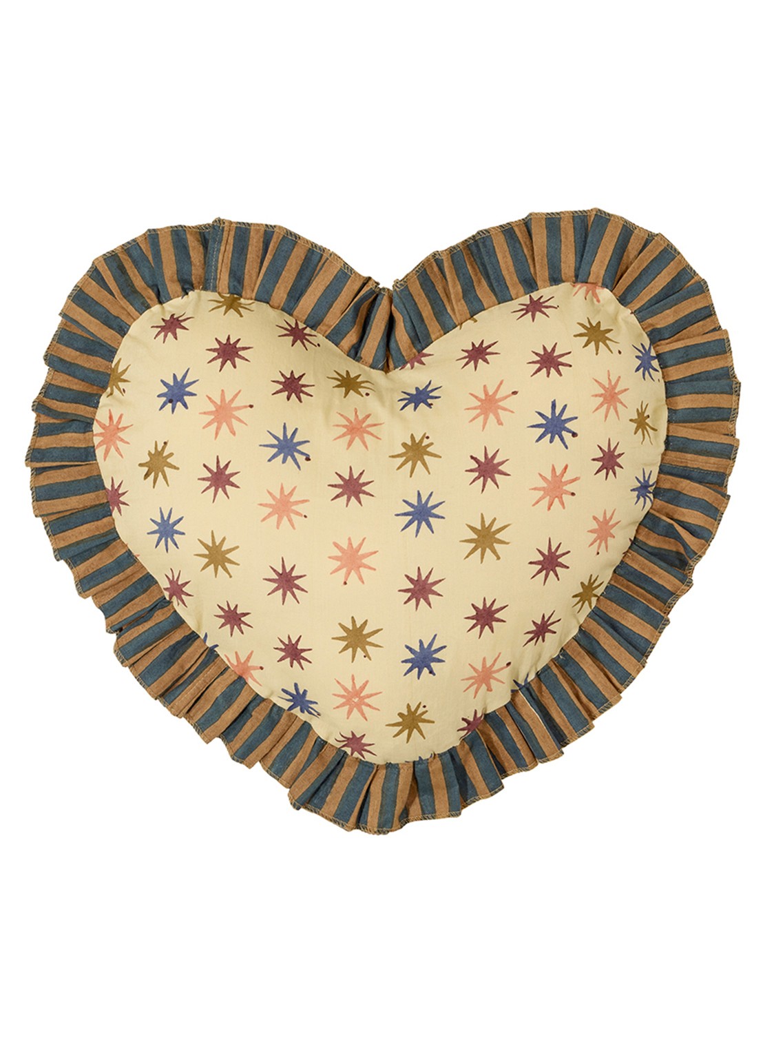 Doing Goods Noa Star Heart kussen 50 x 48 cm - voorkant 4 creme