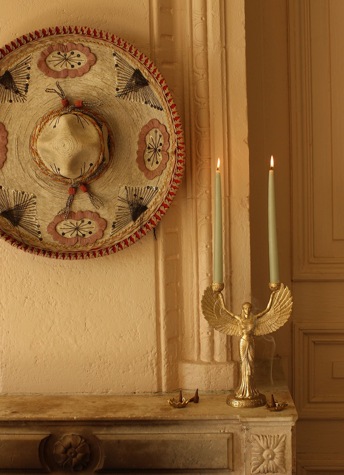 Doing Goods Phoenix kandelaar 30 cm - voorkant 5 goud