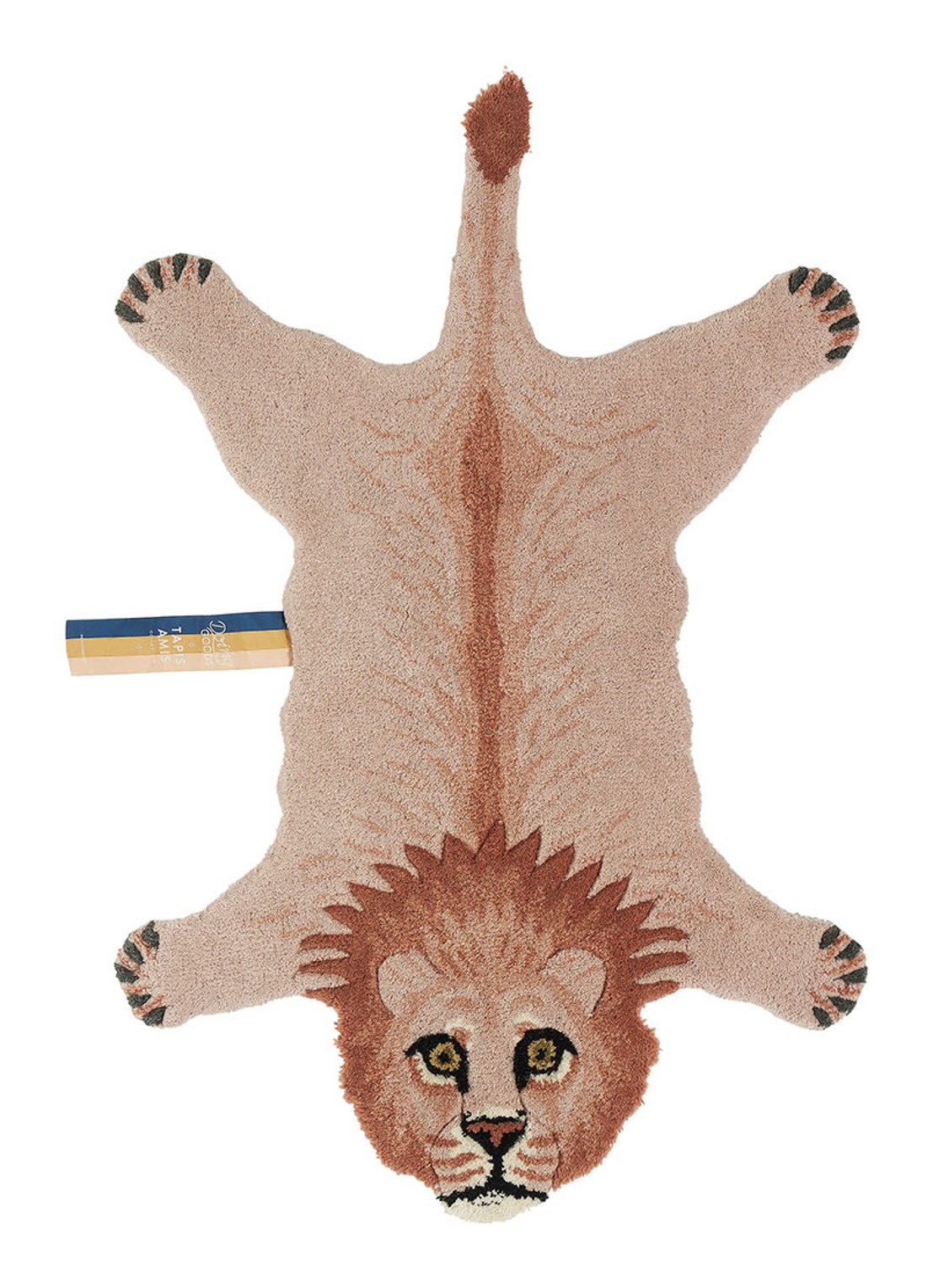 Doing Goods Pinky Lion vloerkleed 100 x 65 cm - voorkant 2 bruin