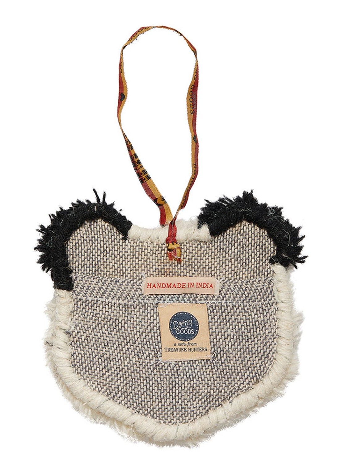 Doing Goods Plumpy Panda Dierenkop hanger - achterkant zwart