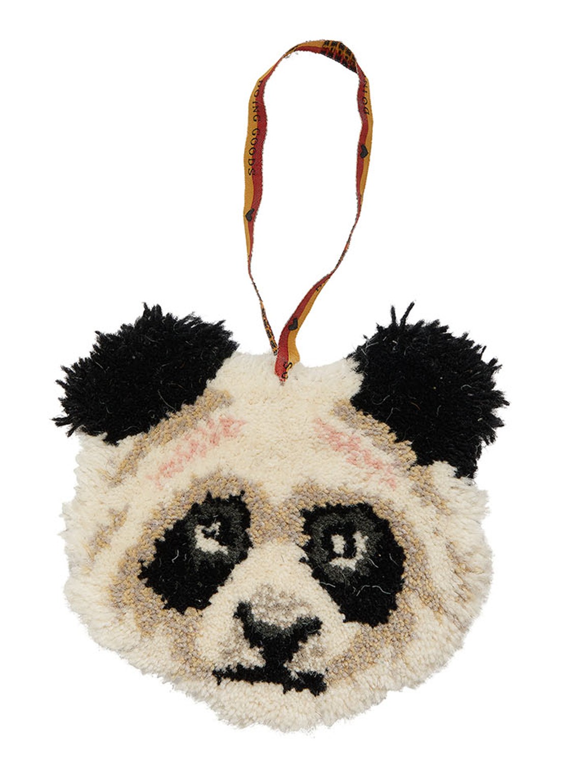 Doing Goods Plumpy Panda Dierenkop hanger - voorkant 2 zwart