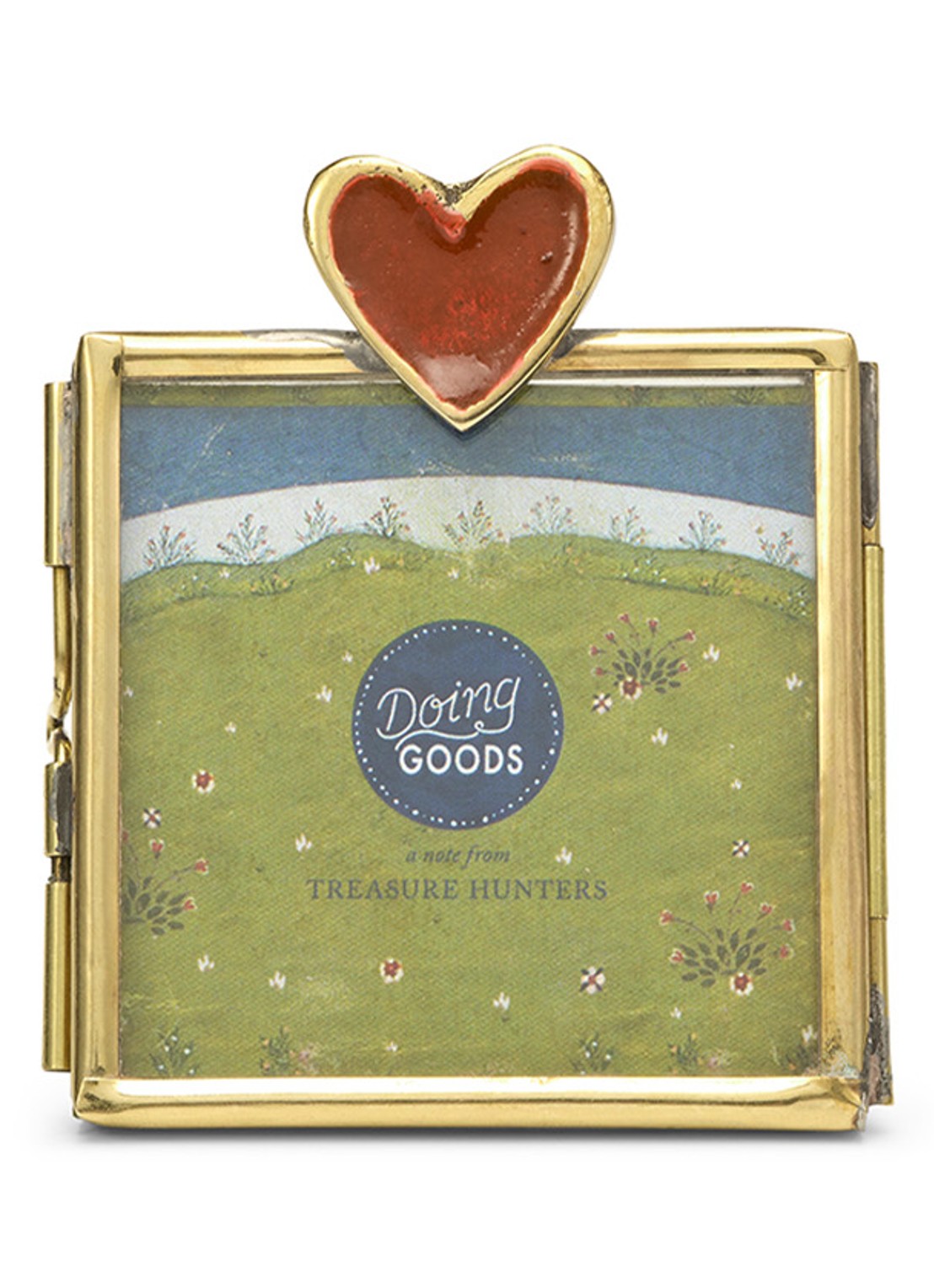 Doing Goods Pyar Heart Mini fotolijst 7,5 cm x 5 cm - voorkant goud