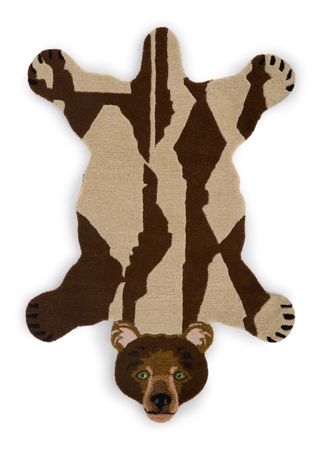 Doing Goods Quin Bear L vloerkleed 145 x 97 cm - voorkant 2 bruin
