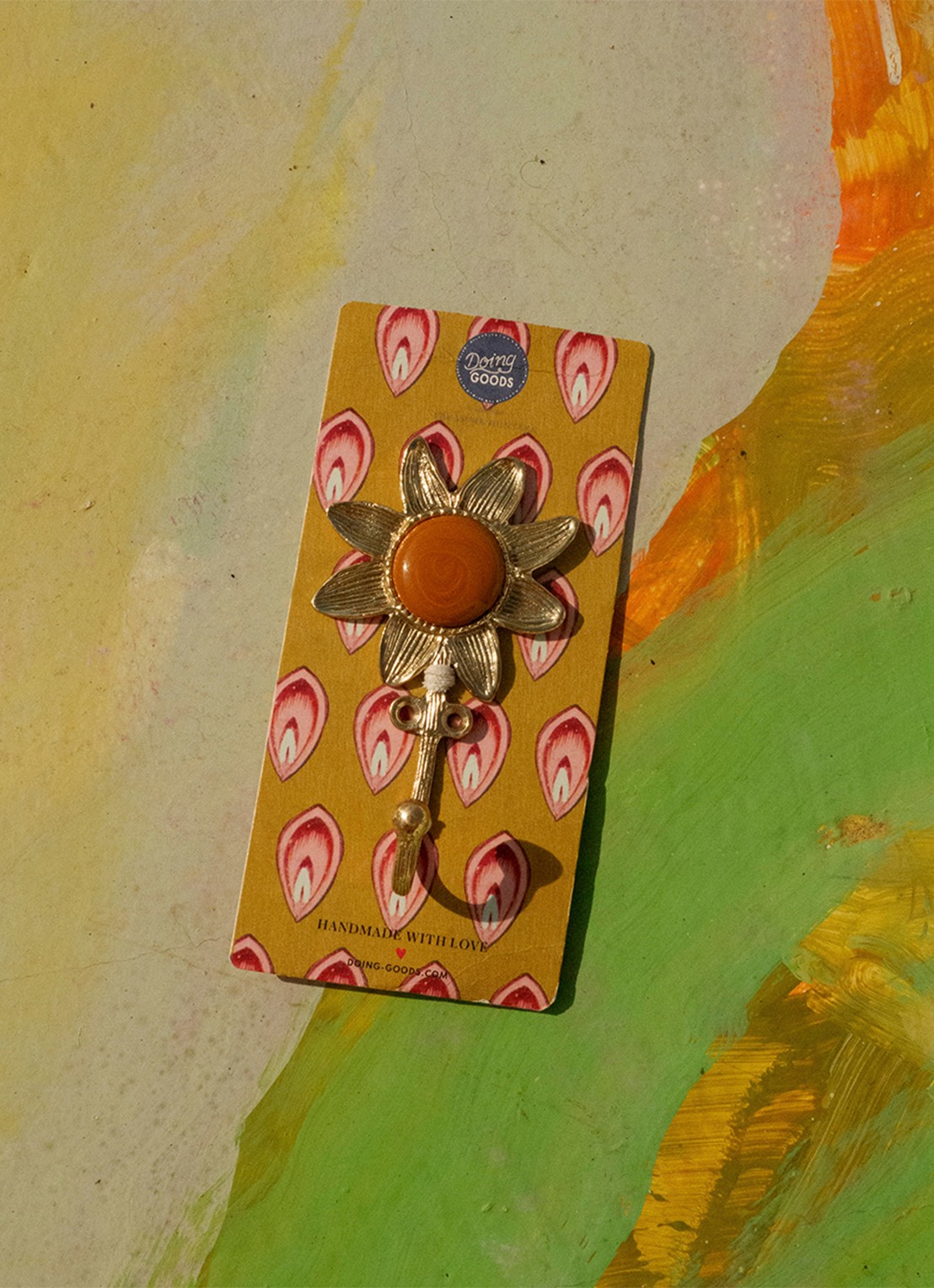 Doing Goods Sera Sun wandhaak 13 cm - detail 4 goud
