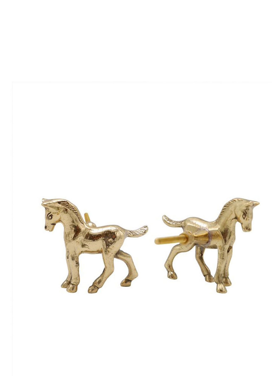 Doing Goods Spirit Horse deurknop rechts 6,5 cm - voorkant messing