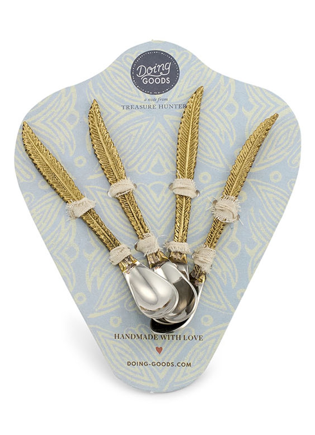 Doing Goods Stella Veren theelepel set van 4 - achterkant 3 brons