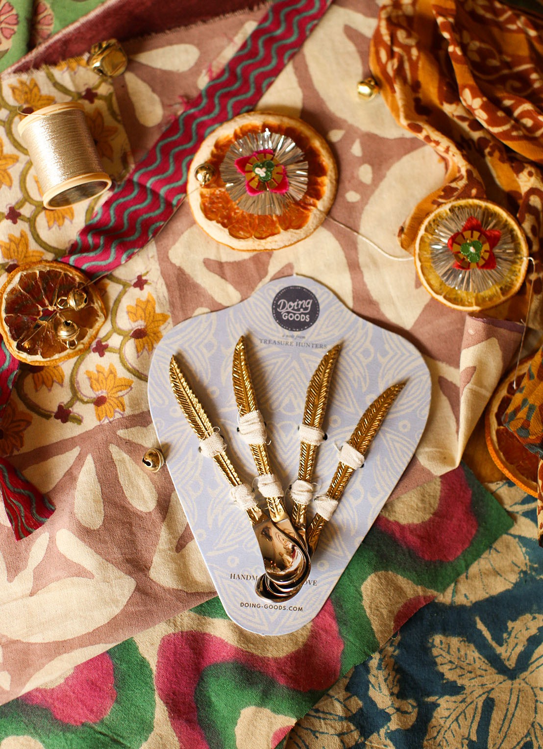 Doing Goods Stella Veren theelepel set van 4 - voorkant 2 brons