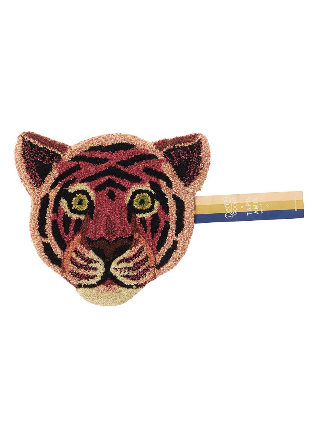 Doing Goods Tula Wijze Tijger wandkleed - voorkant 2 bruin
