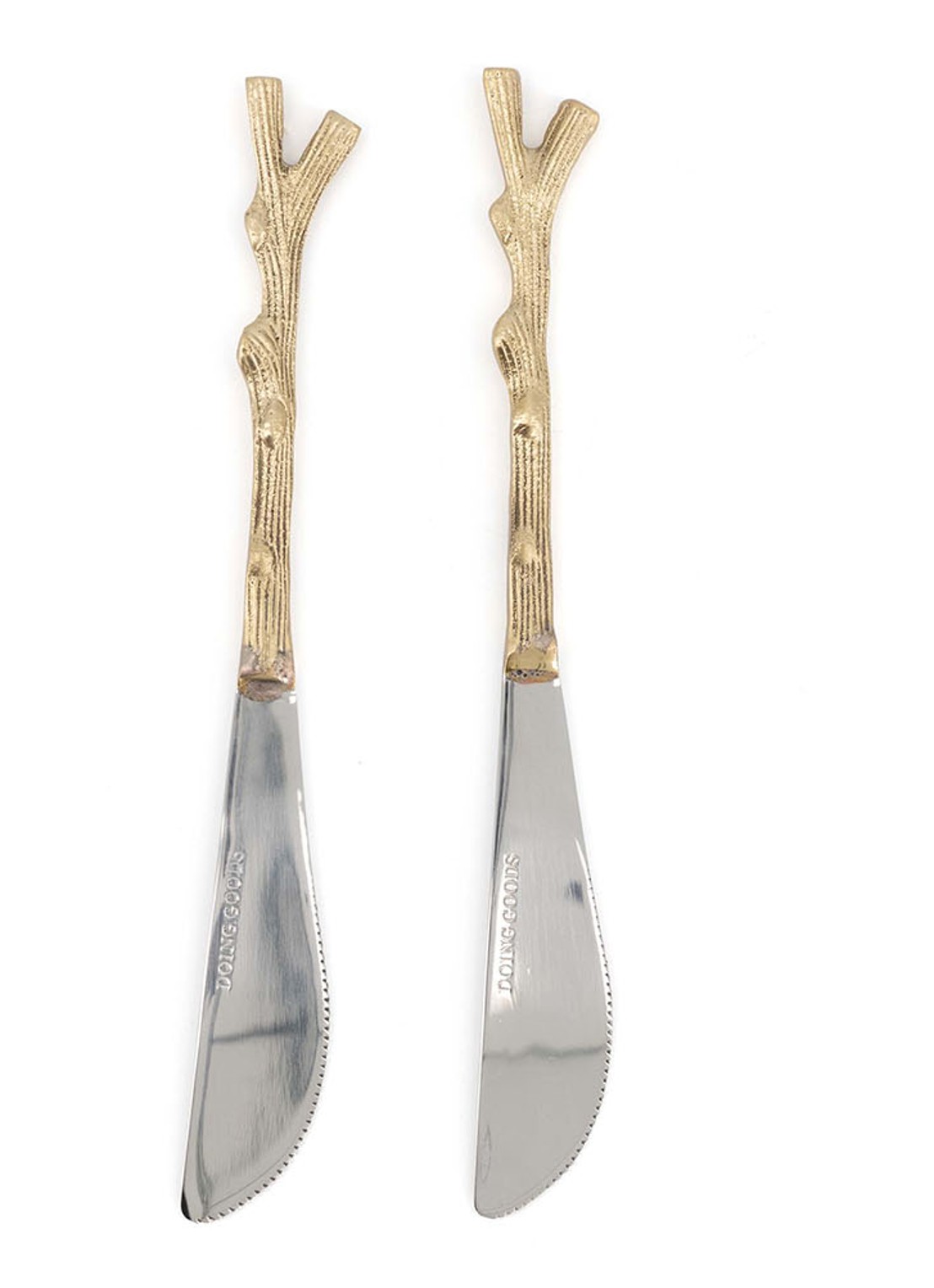 Doing Goods Twiggy botermes set van 2 - voorkant 3 brons