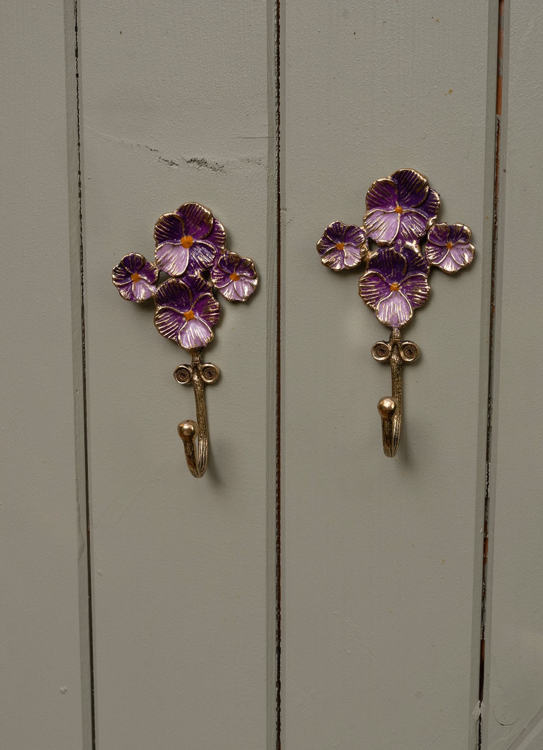 Doing Goods Valery Violet Field wandhaak 11 cm - detail 3 goud