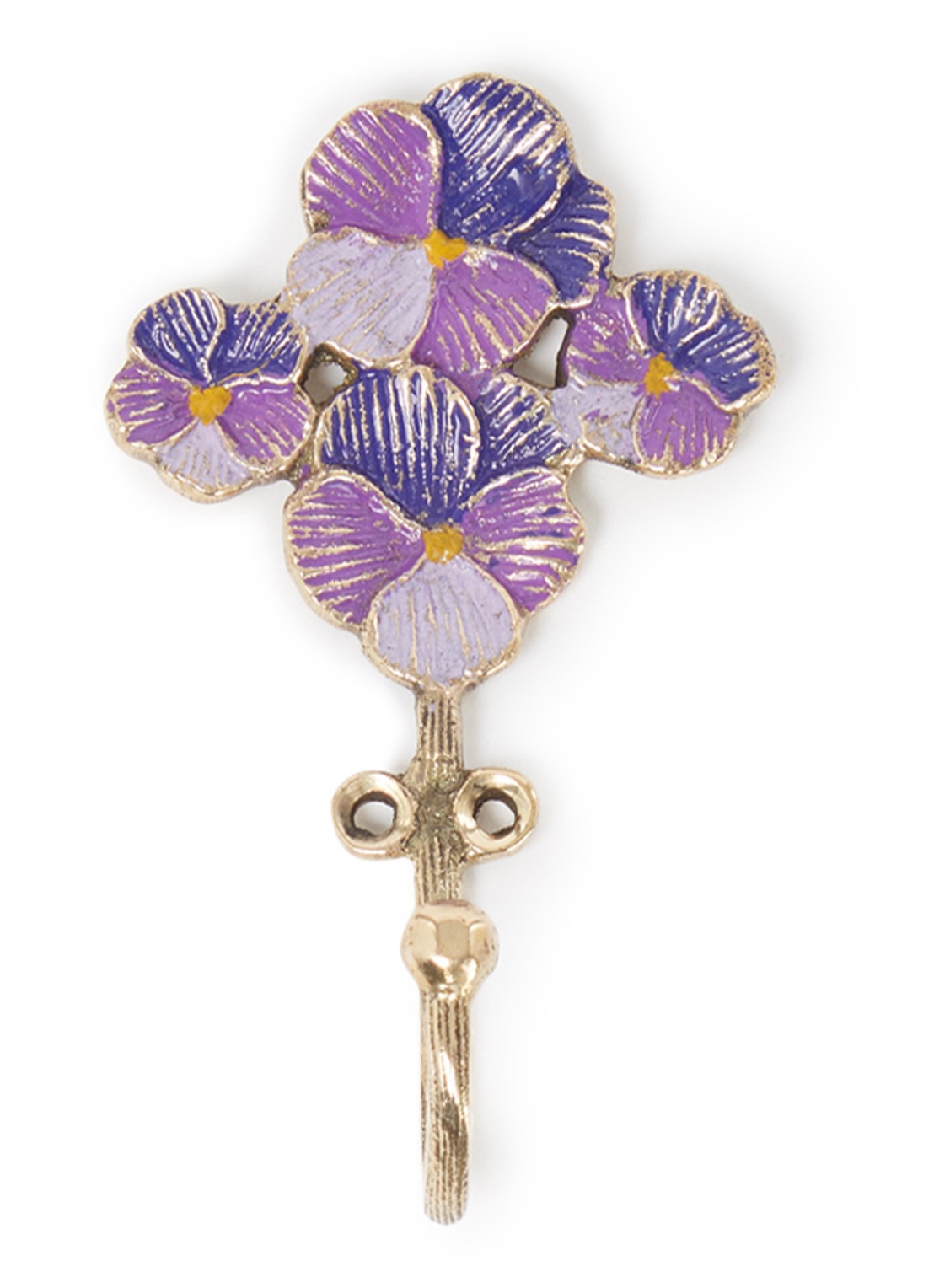 Doing Goods Valery Violet Field wandhaak 11 cm - voorkant goud