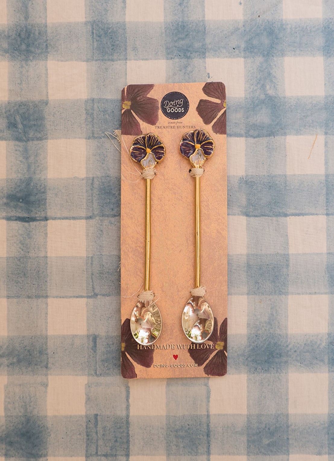 Doing Goods Valery Violet theelepel set van 2 - detail 4 goud