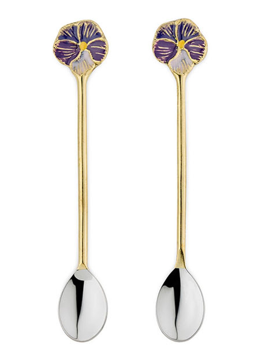 Doing Goods Valery Violet theelepel set van 2 - voorkant goud