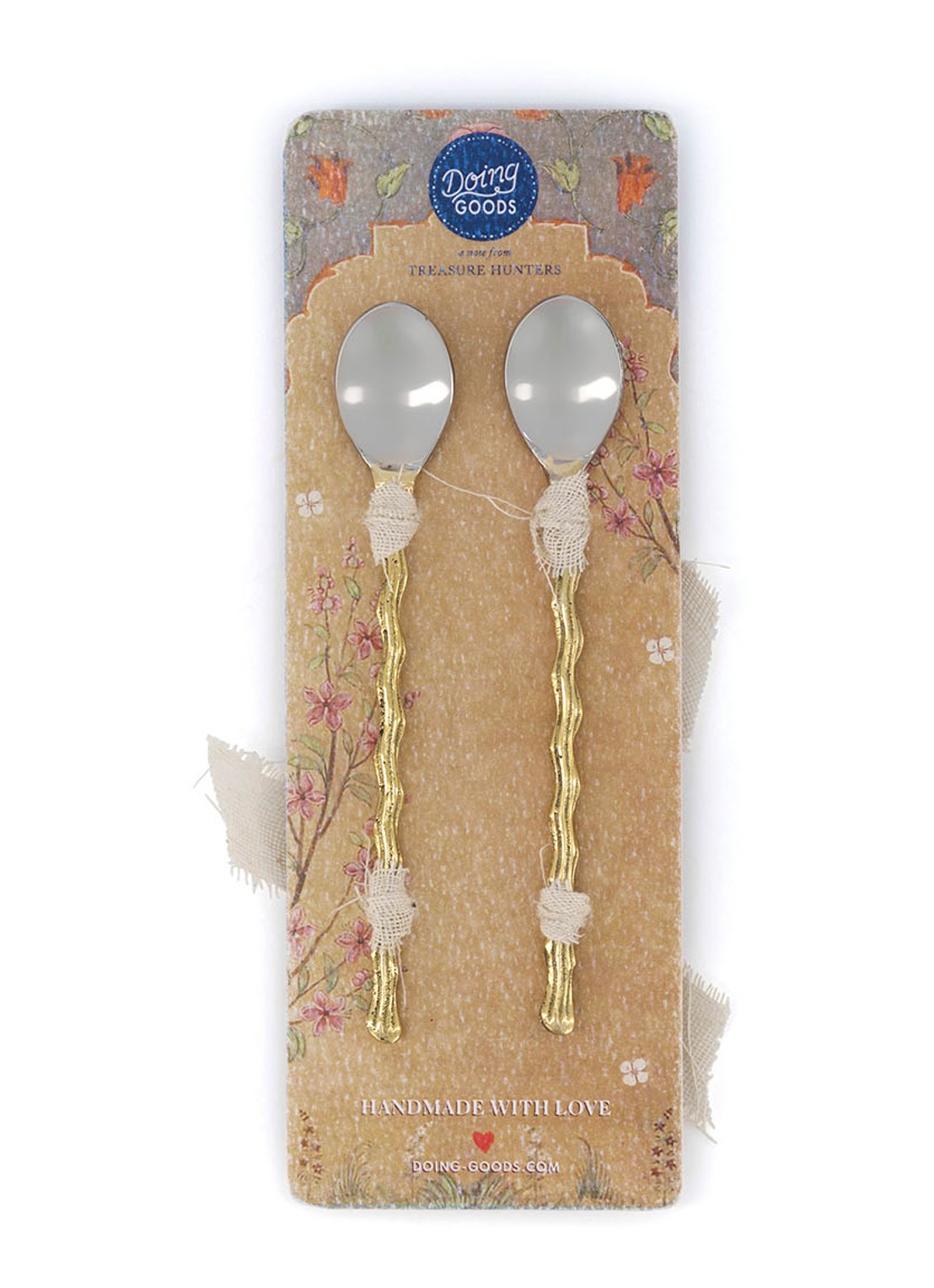 Doing Goods Wavy theelepel set van 2 - achterkant 5 goud