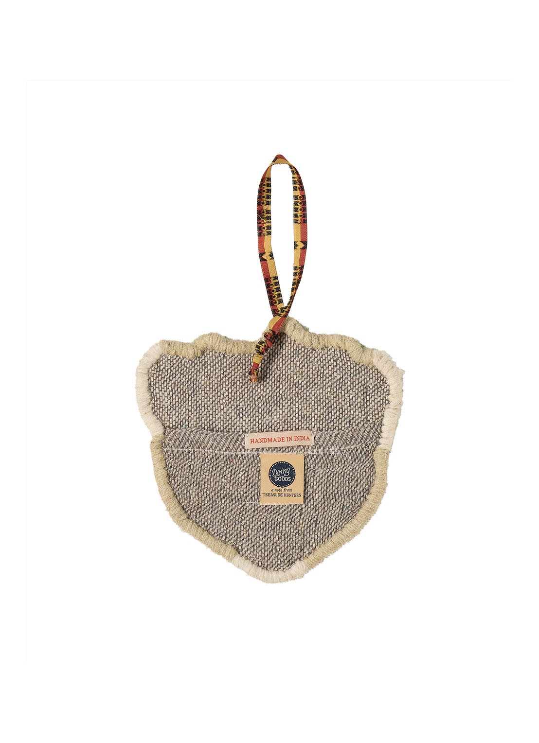 Doing Goods Witte Tijger hanger - achterkant beige