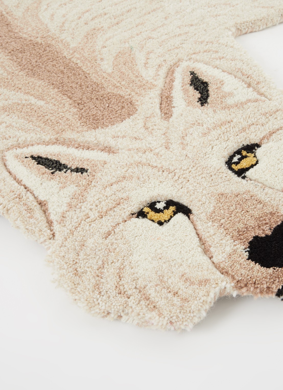 Doing Goods Woozy Wolf vloerkleed 163 x 110 cm - detail 3 donkerbeige