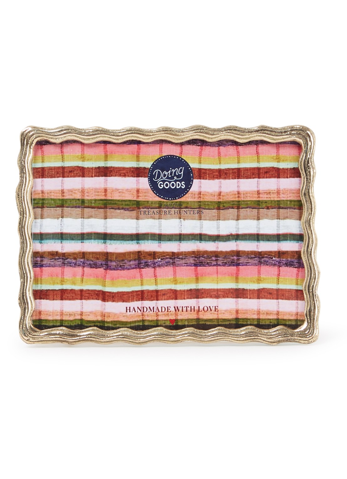 Doing Goods Yuki Wavy fotolijst 16 x 16 cm - voorkant 2 goud