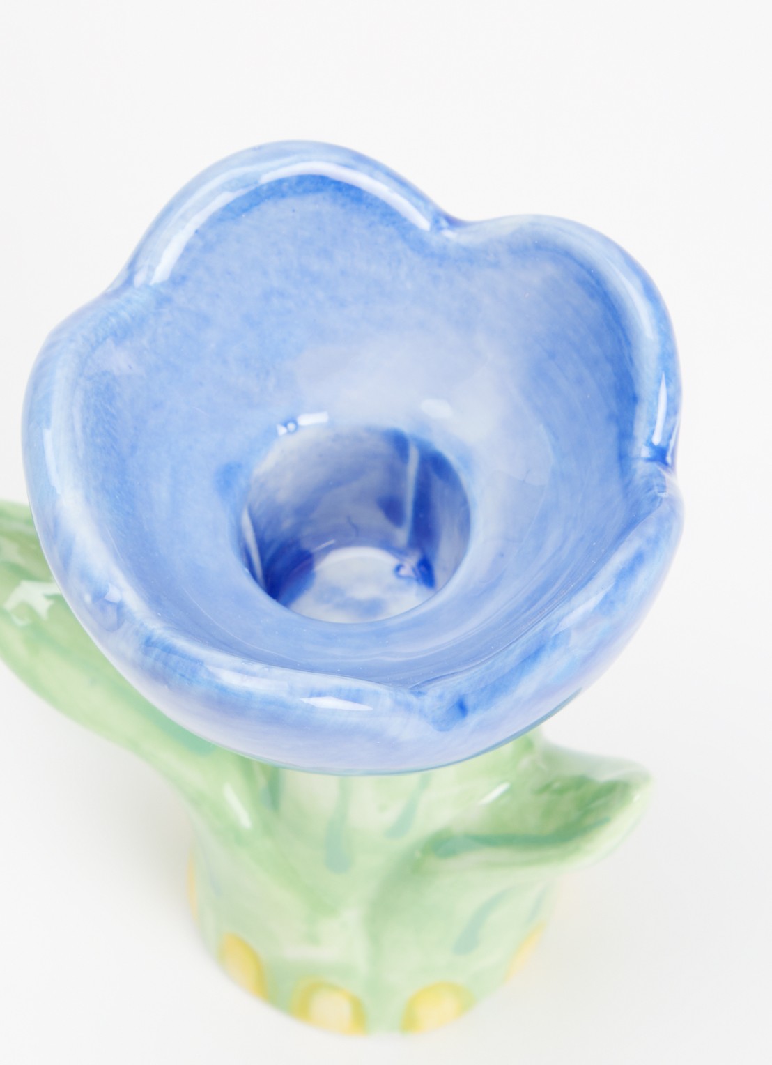 DOIY Bloom kandelaar 9 cm - voorkant 2 blauw