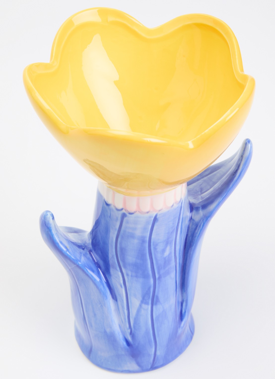 DOIY Bloom Large vaas 20 cm - voorkant 2 blauw