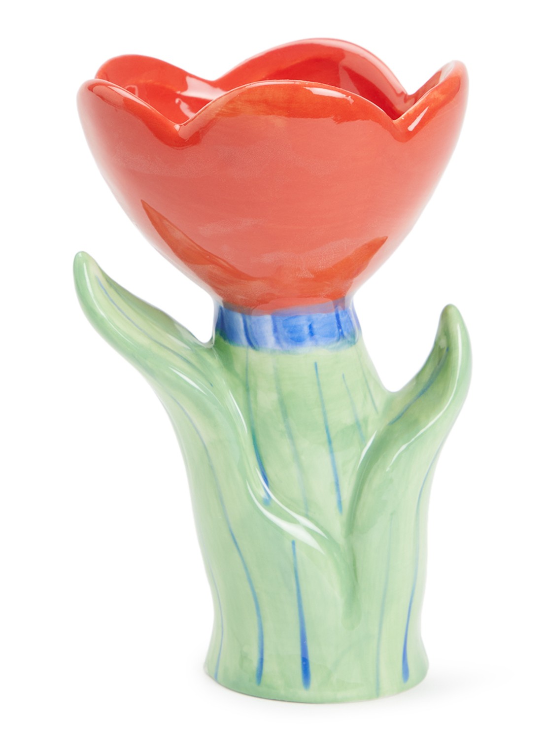 DOIY Bloom Small vaas 15 cm - voorkant groen