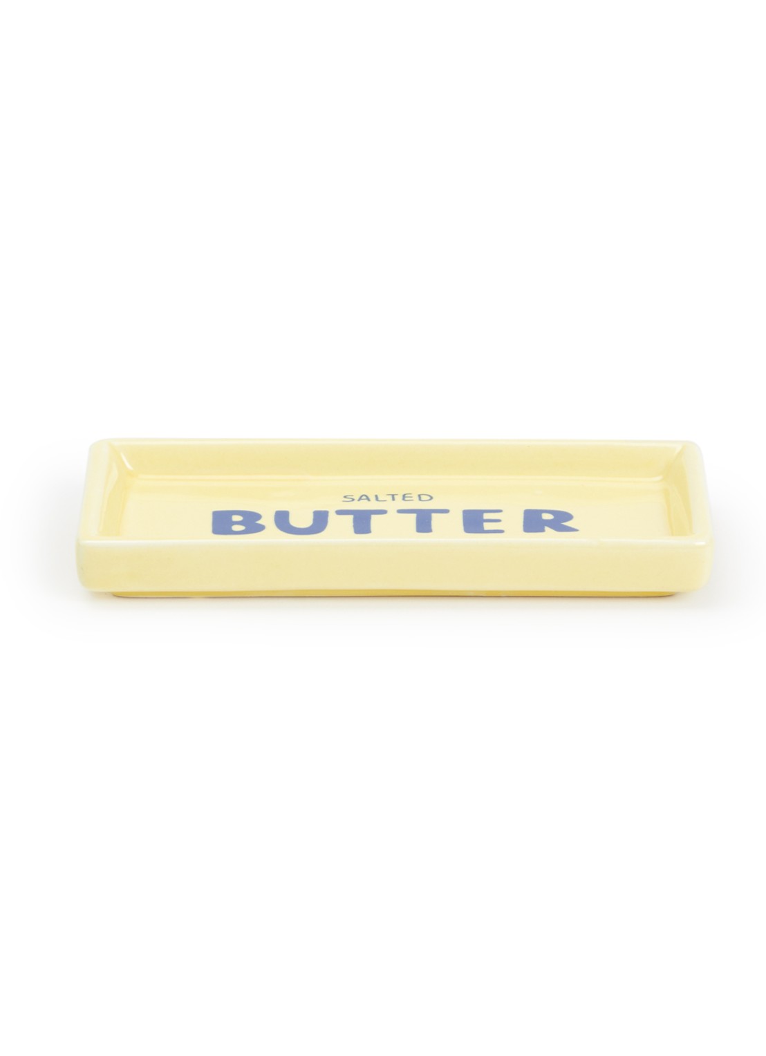 DOIY Boter sieradenhouder 14 x 6 cm  - voorkant geel