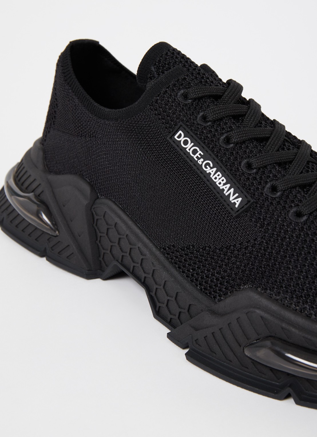 Dolce & Gabbana Airmaster sneaker met gebreid bovenwerk - detail 4 zwart