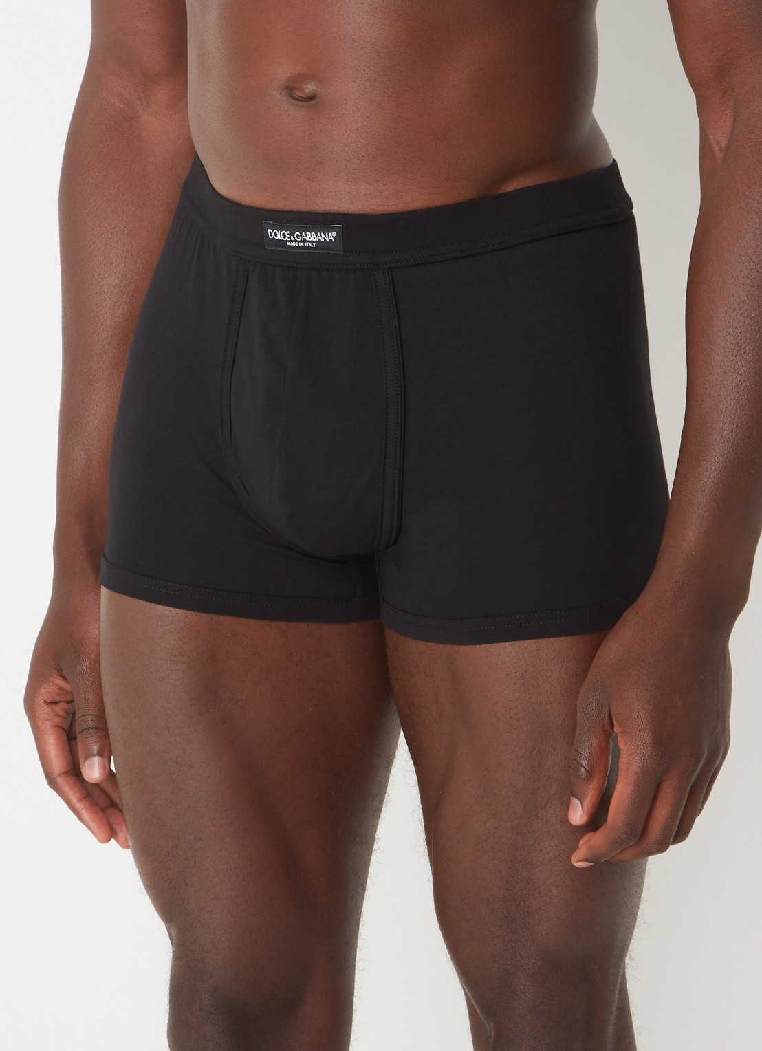 Dolce & Gabbana Boxerhort met logoband - detail zwart