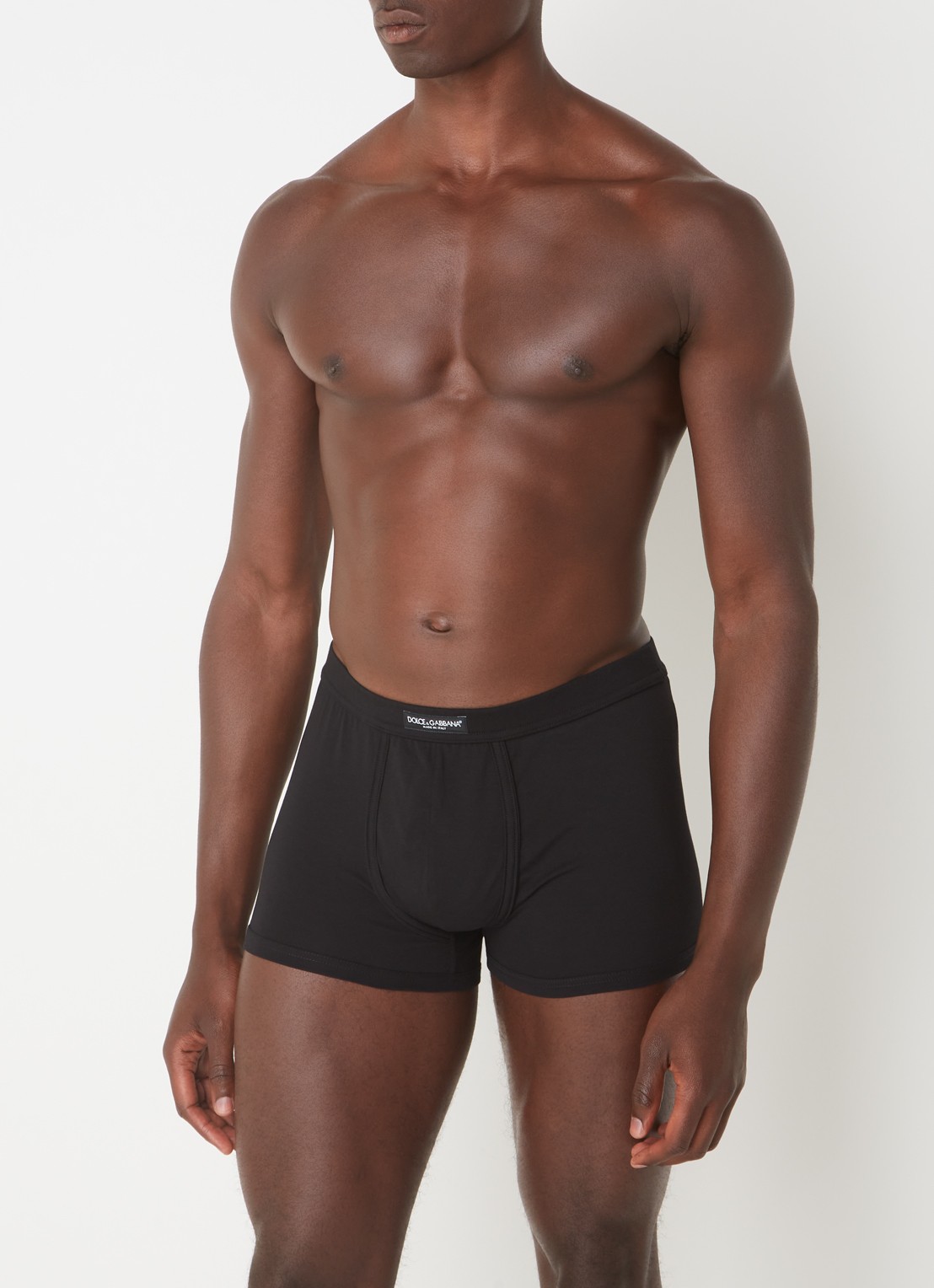 Dolce & Gabbana Boxerhort met logoband - voorkant 4 zwart