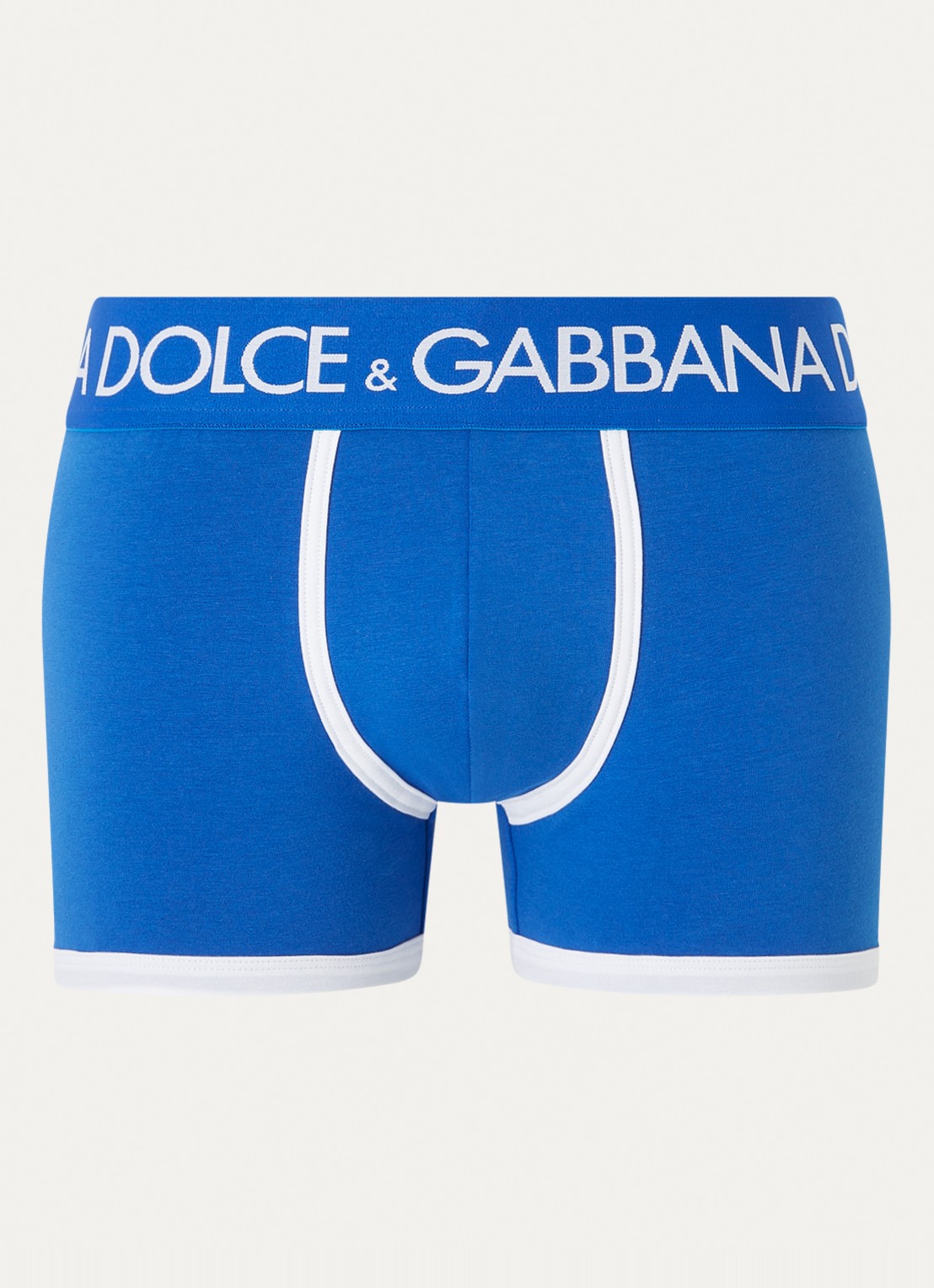 Dolce & Gabbana Boxershort met logoband - voorkant 3 kobaltblauw