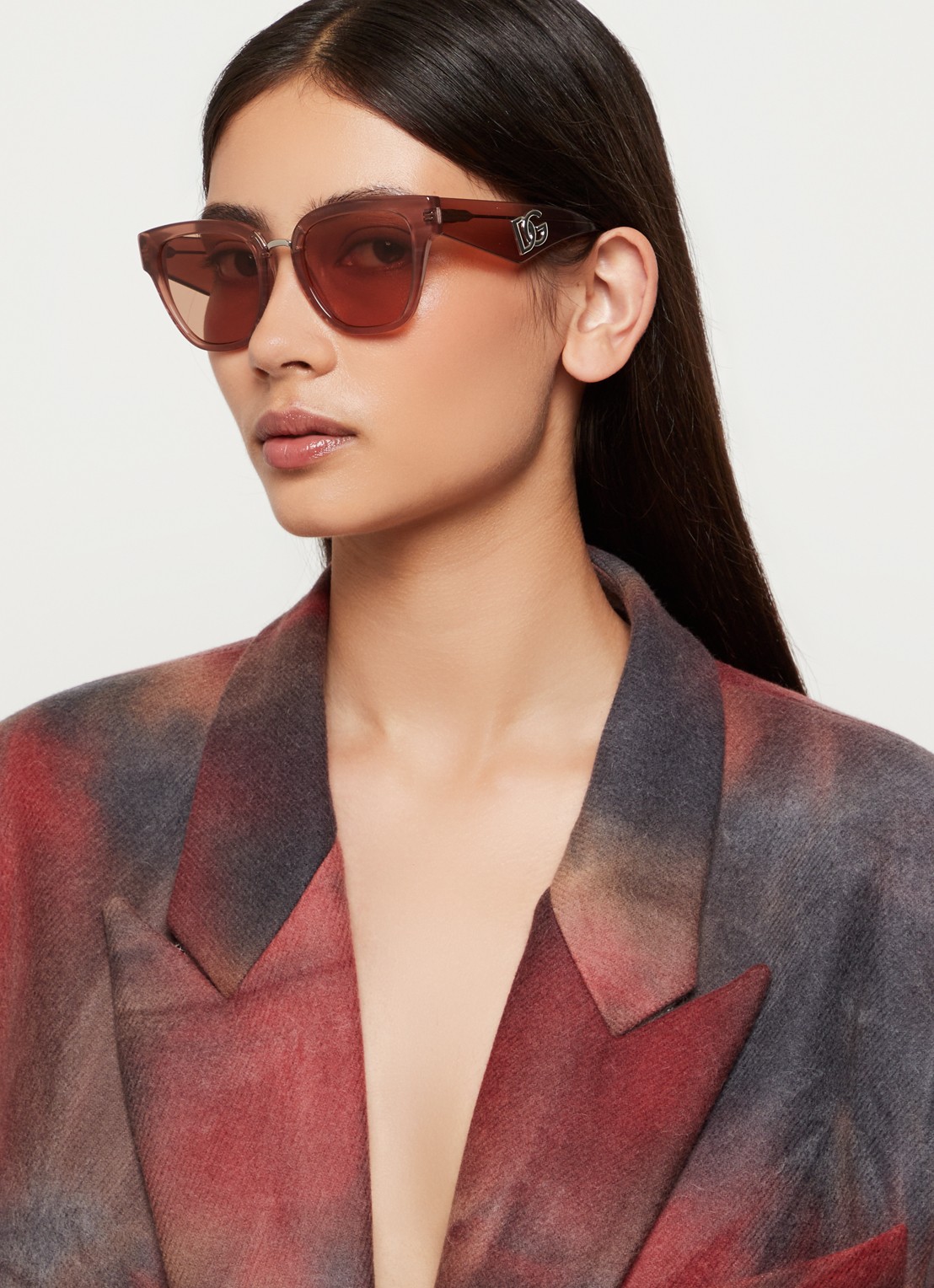 Dolce & Gabbana Butterfly zonnebril DG4427 - voorkant 2 lichtbruin