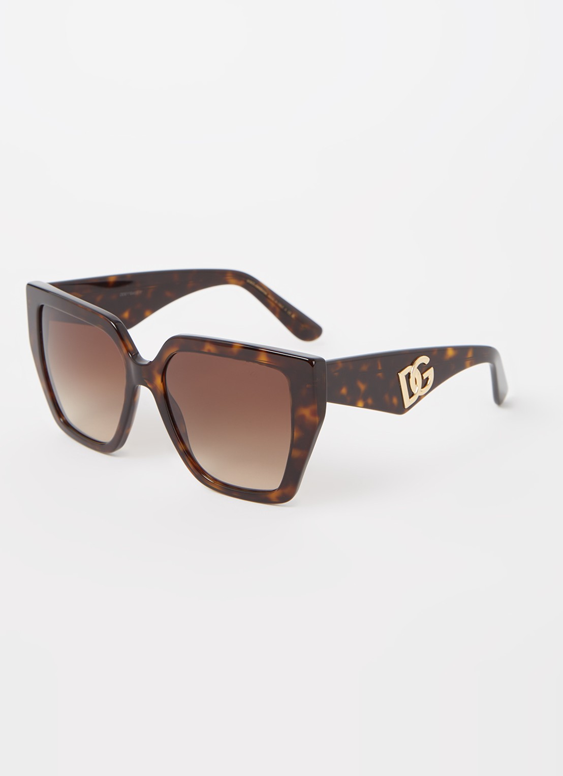 Dolce & Gabbana Butterfly zonnebril DG4438  - voorkant 4 donkerbruin