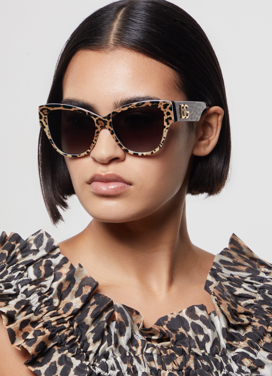 Dolce & Gabbana Butterfly zonnebril DG4449  - voorkant 5 camel