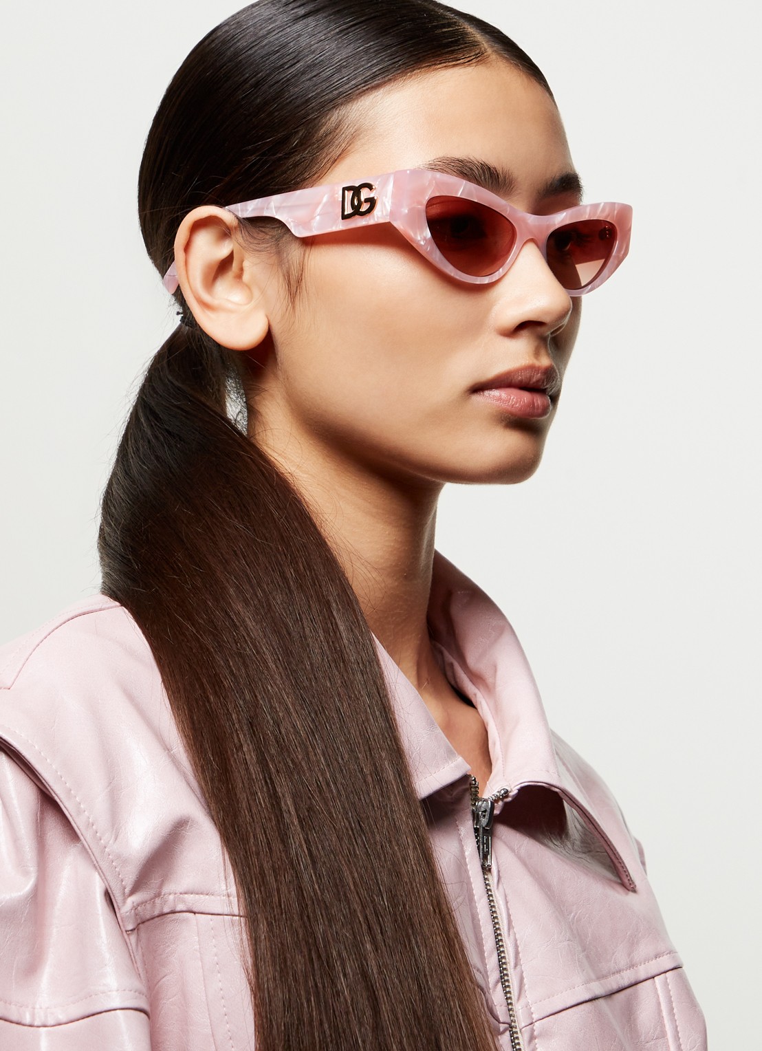Dolce & Gabbana Cat Eye zonnebril DG4450 - voorkant 5 roze