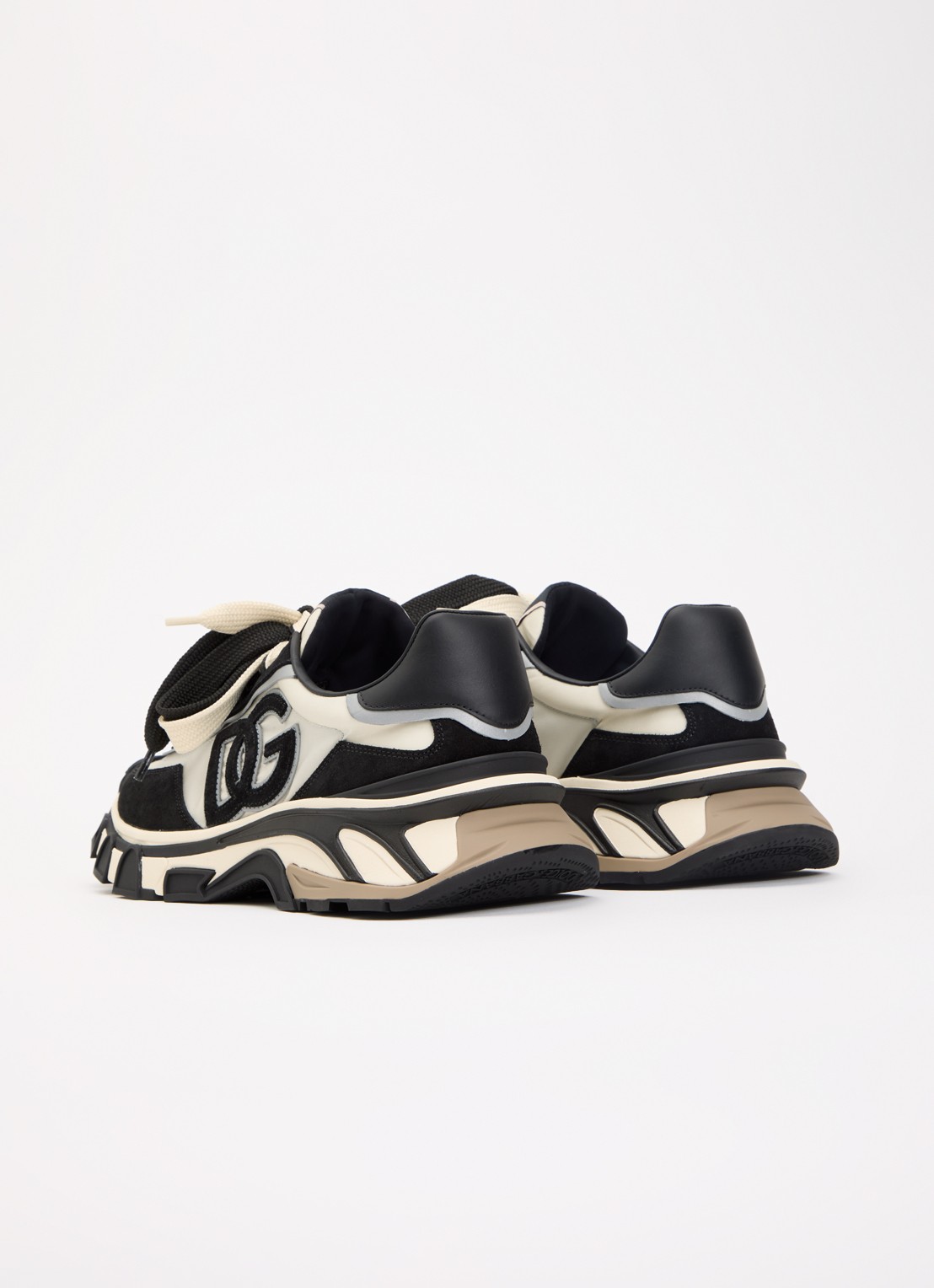 Dolce & Gabbana Country sneaker met details kalfssuède - achterkant 6 zwart